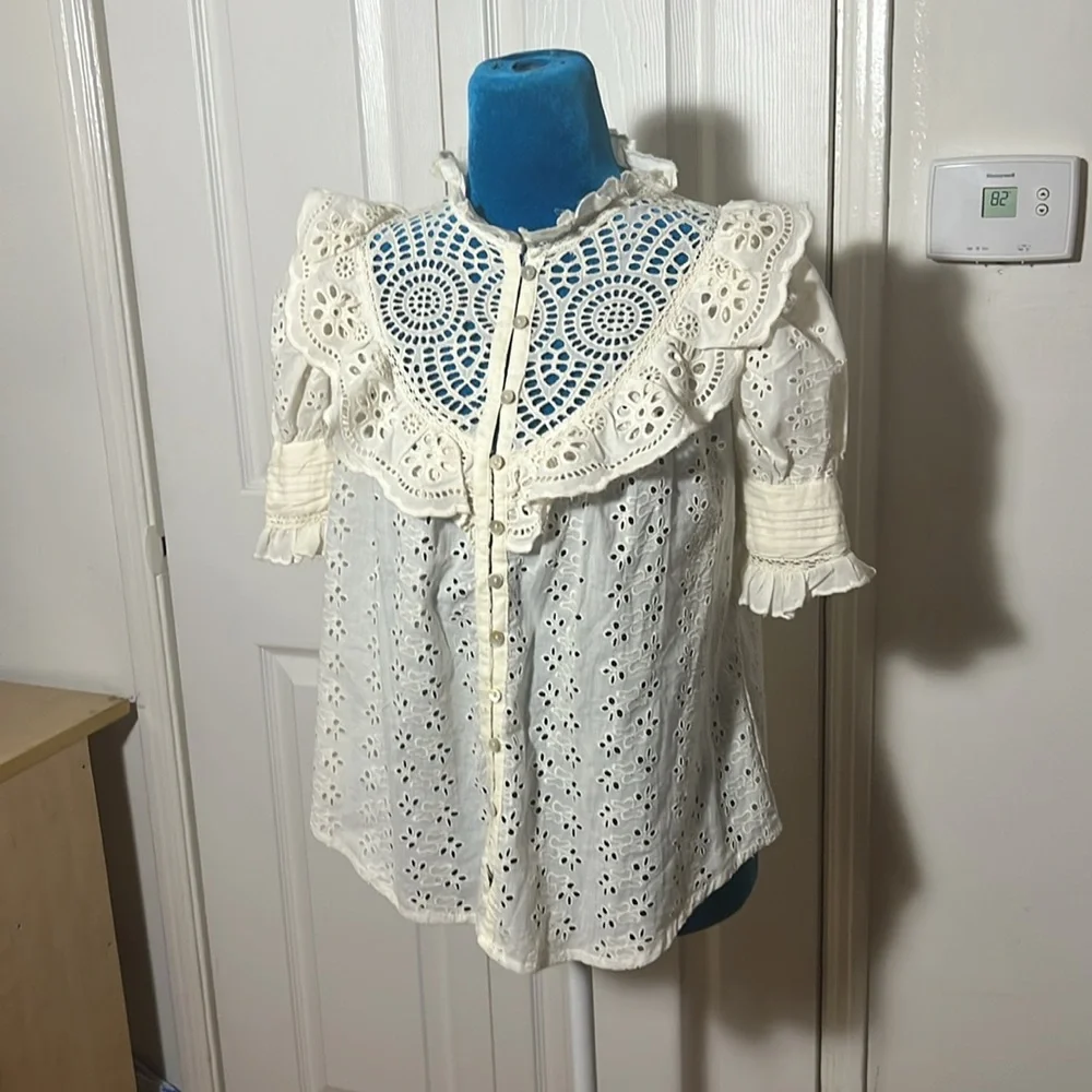 Love The Label Ruffle Blouse Women’s XS - Picture 4 of 8